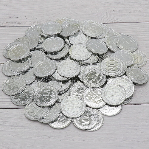 Yes/No Challenge Coins Plastic Toy 100 pcs 2
