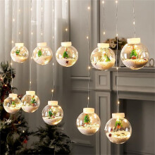 Décorations de Noël Tarmeek pour intérieur et extérieur - Guirlande lumineuse LED transparente de 8 cm (3,15 pouces), garnie d'aiguilles de pin