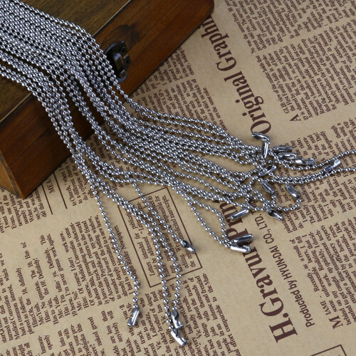 Collar de cadena de bolas de acero inoxidable de 76 cm (20 unidades) 1