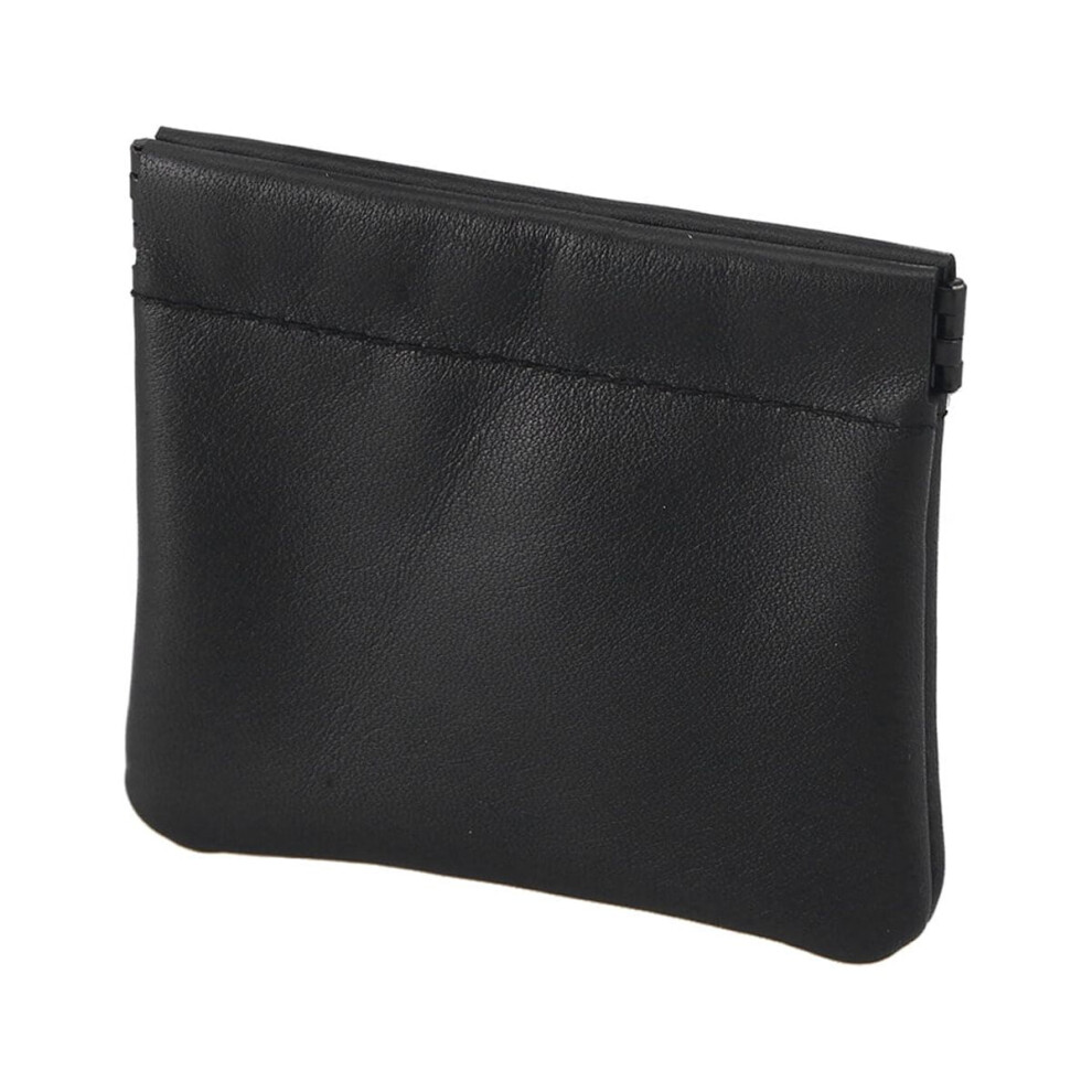 Leather Earphone Pouch Small Automatic-Closure Headphone 901175898167