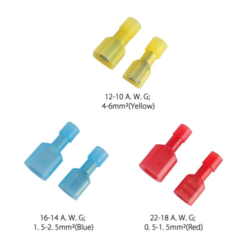 Isolerade spadkontakter 150 st 10-22 AWG 2