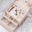 Jewelry Box with Lock, Mirror and 3-Tier Display 4