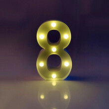 Letreiro luminoso de LED com letras, 26 letras do alfabeto + números de 0 a 9, alimentado por bateria, ideal para festas, decoração de casa,