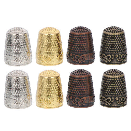 Eease copper sewing thimbles for embroidery 8 pcs