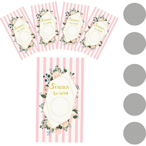 Blank Scratch Cards with Stickers 120 pcs
