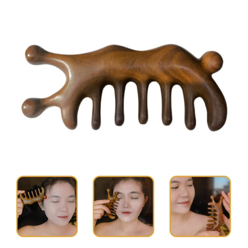 Pieptene de scalp din lemn de santal, 1 bucată 1
