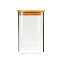 Barattolo quadrato in vetro per alimenti, 750 ml