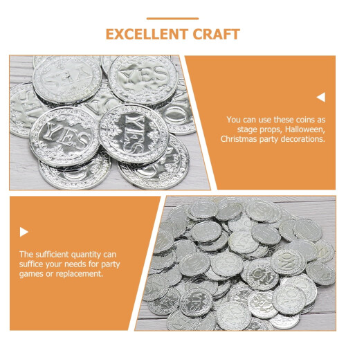 Yes or No Party Coin Props Plastic 100 pcs 2