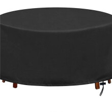 Patio Round Furniture Cover Waterproof Patio Furniture Cover Windproof Dustproof Outdoor Cover for Garden