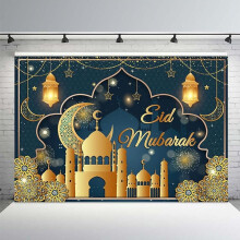 Eid Mubarak pozadí fialové Ramadán pozadí 7x5 stop