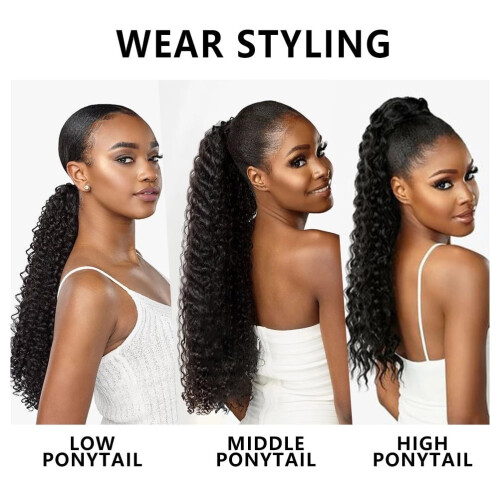 Extensiones de coleta sintéticas para mujer (3 piezas) 1