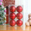 Matte Gold Christmas Balls 8cm 6pcs Plastic 6
