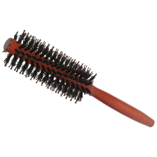 Cepillo redondo para el cabello con mango de madera para secar y peinar. 2