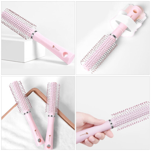 Cepillo redondo para el cabello de mujer para secado y rizado. 2
