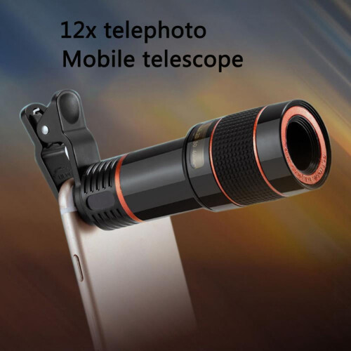 Lente teleobjetiva Prettyui12x para câmera de celular 2