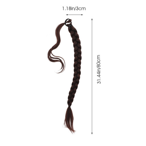 Extensión de coleta trenzada con goma para el pelo 1