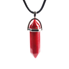 Kayannuo kristallen zeshoekige ketting, roestvrijstalen hangerketting, geschikt voor vrouwen en meisjes, kerst- of verjaardagscadeau