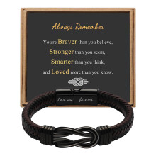 Men's magnetic black stainless steel bracelet