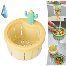 Passoire d'évier Cactus avec panier de vidange automatique (1 pièce)