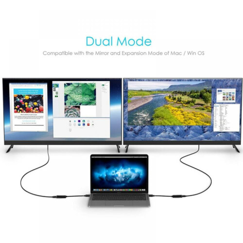 Καλώδιο OTG για θηλυκό προσαρμογέα HDTV Prettyui-USB3.1Type C σε HDMI συμβατό με θηλυκό για 2