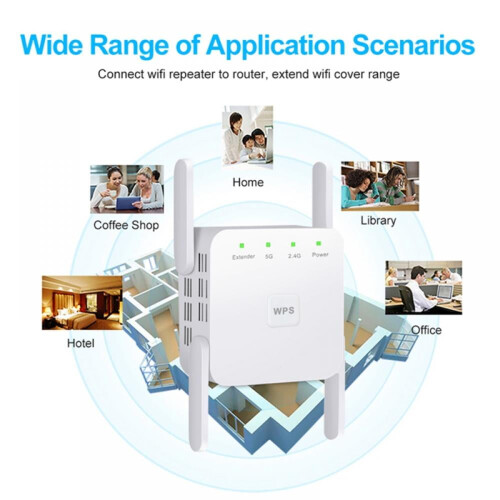 Επέκταση εμβέλειας WiFi διπλής ζώνης 2.4/5GHz 1200Mbps 4 κεραίες 1