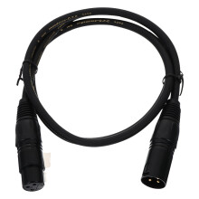 XLR-kabel mannelijk naar vrouwelijk, 1 meter, 3-pins microfoonkabel
