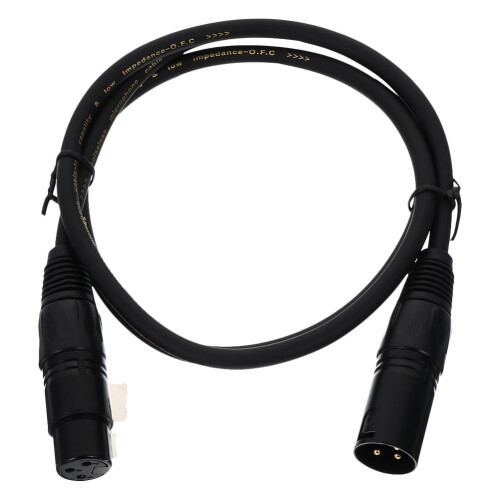 XLR-kabel mannelijk naar vrouwelijk, 1 meter, 3-pins microfoonkabel