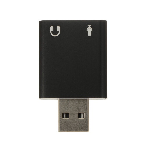 USB-geluidskaart met microfoon- en hoofdtelefoonaansluiting