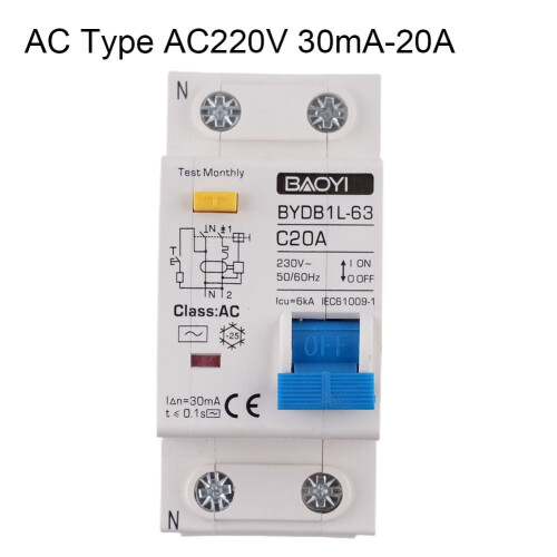 Aardlekschakelaar AC/A type DPNL 2