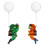 Yakbaofuo fish tank decorations diver ornaments 2 pcs 2