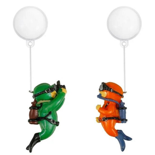 Yakbaofuo fish tank decorations diver ornaments 2 pcs 1