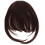 Flequillo postizo de cabello humano, color marrón oscuro. 3