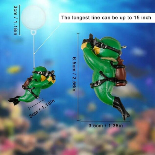 Yakbaofuo fish tank decorations diver ornaments 2 pcs 2