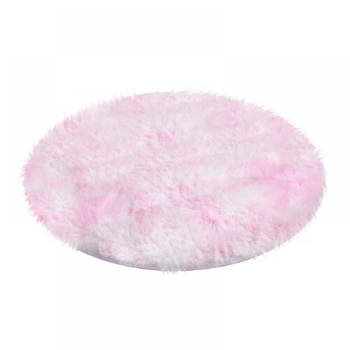 Prettyui fluffig rund matta för sovrum 120 cm