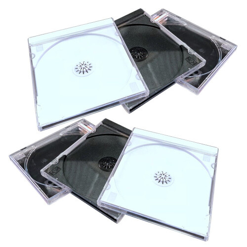 Πλαστική θήκη DVD 6 τεμάχια 90 χιλιοστά λευκό και γκρι