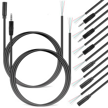 Eease 3,5 mm stereo audiokabel, mannelijk naar vrouwelijk, 1 meter, 8 stuks