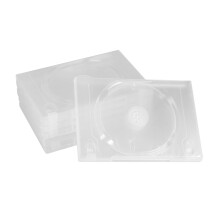 Transparente, tragbare CD-Aufbewahrungsbox für 6 CDs (Doppel-CD)