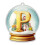 Yellow Crystal Acrylic Christmas Tree Letter Ornament Set 2