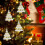 Christmas Tree Shape Decorations Gold Plastic Pendant Balls 3