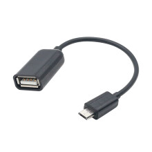 Cabo adaptador Micro USB 2.0 OTG preto