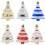 Christmas Tree Shape Decorations Gold Plastic Pendant Balls 4