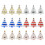 Christmas Tree Shape Decorations Gold Plastic Pendant Balls 6