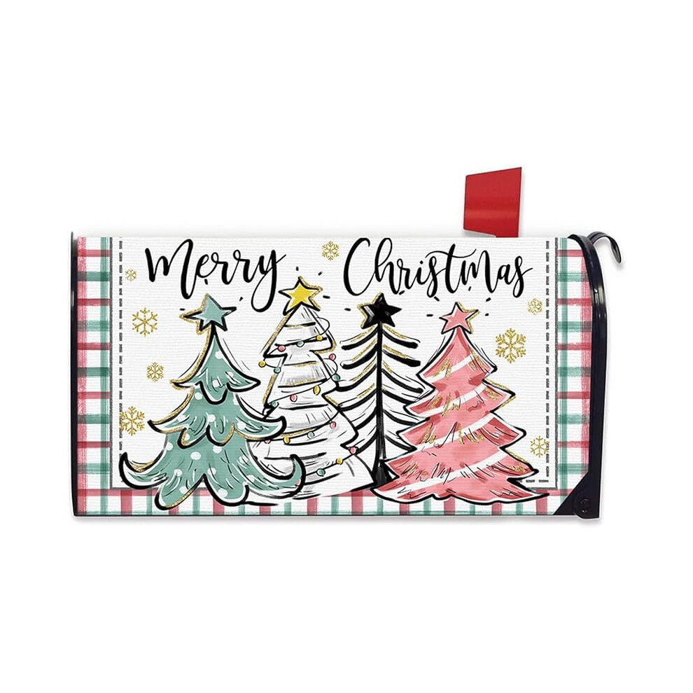 Christmas Tree Mailbox Cover Magnetic 21X18 Inch 393040436282