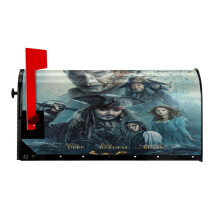 Magnetische brievenbushoes met Pirates of the Caribbean-thema, 21 x 18 inch.