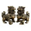 Brass lion figurine desktop statue 1 pair 1