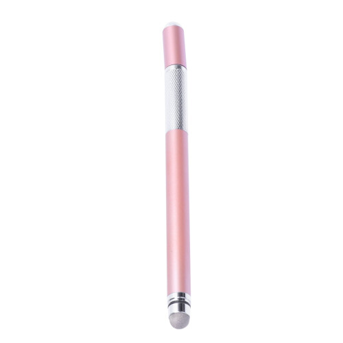 Caneta capacitiva universal de ponta dupla, cor ouro rosa.