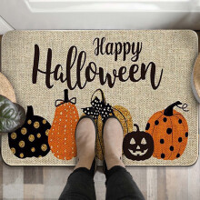 Tapis de cuisine d'automne, ensemble de 2, motif citrouille