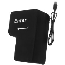 USB-vormig stresskussen zwart