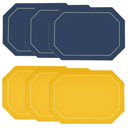 Sets de table en similicuir imperméable 45 x 30 cm, lot de 6 2