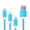 Tacar Cábla USB-C Braidithe Níolóin 3 phíosa (0.25m 0.5m 1m Gorm) 1